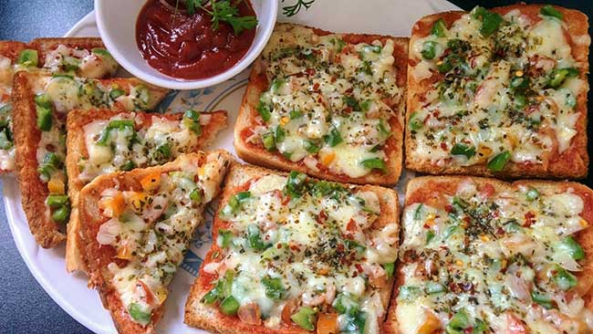 bread pizza recipe hindi