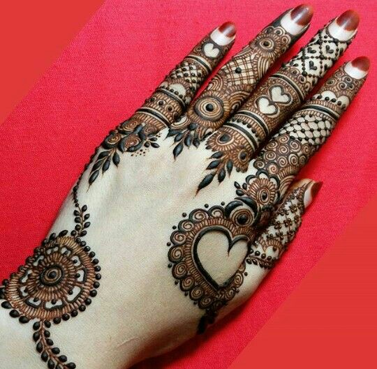 heart henna designs