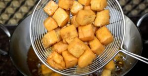 Besan Kadhi Cubes Recipe 