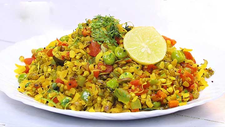 Sprouts Poha Recipe