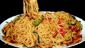 chicken vegetable spagheti