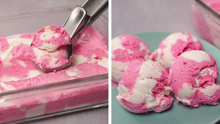 strawberry marble ice cream