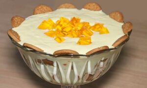 mango biscuit trifle